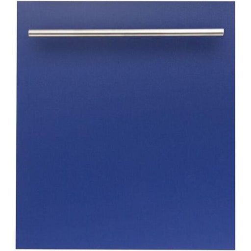 ZLINE Dishwashers ZLINE 24 in. Top Control Dishwasher In Blue Matte with Stainless Steel Tub and Modern Handle DW-BM-H-24