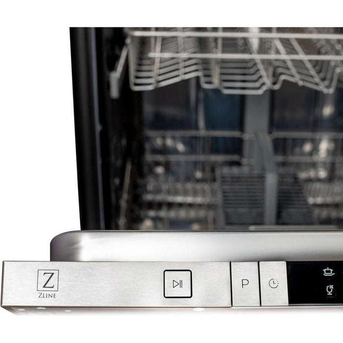 ZLINE 24 in. Top Control Dishwasher in DuraSnow Finished Stainless Steel with Stainless Steel Tub DW-SN-24