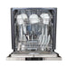 ZLINE 24 in. Top Control Dishwasher In DuraSnow Finished Stainless Steel with Traditional Handle DW-SN-H-24