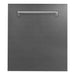 ZLINE 24 in. Top Control Dishwasher In DuraSnow Finished Stainless Steel with Traditional Handle DW-SN-H-24