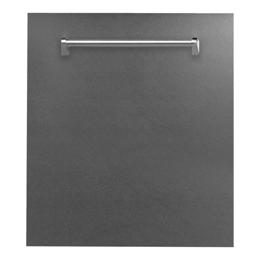 ZLINE Dishwashers ZLINE 24 in. Top Control Dishwasher In DuraSnow Finished Stainless Steel with Traditional Handle DW-SN-H-24