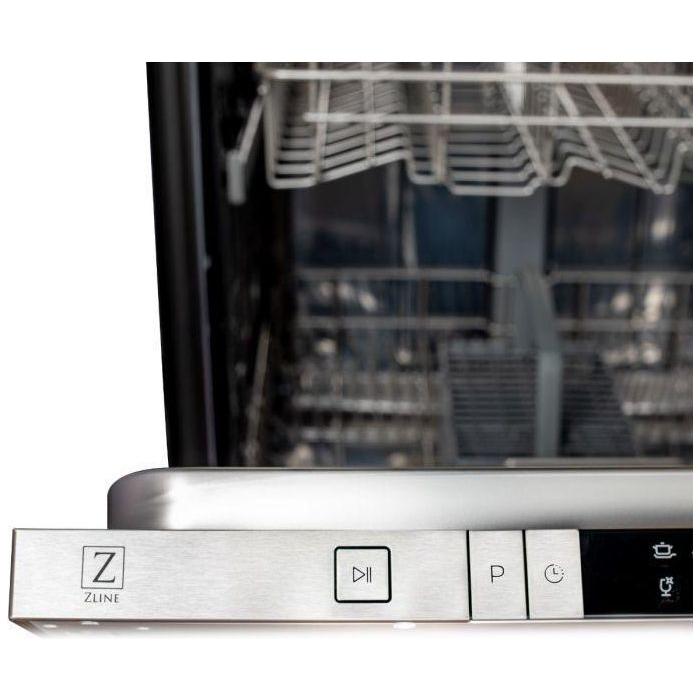 ZLINE 24 in. Top Control Dishwasher In Hand-Hammered Copper with Traditional Style Handle DW-HH-H-24