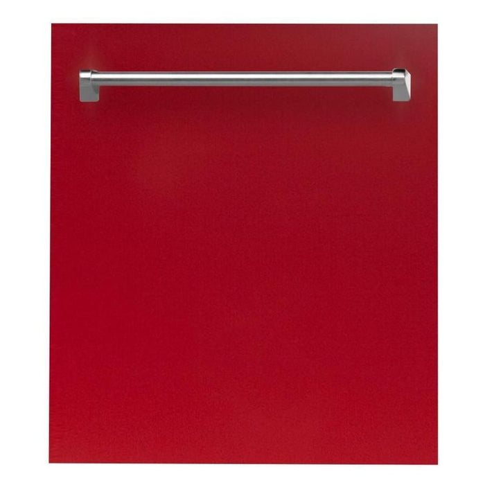 ZLINE 24 in. Top Control Dishwasher In Red Gloss with Stainless Steel Tub DW-RG-24