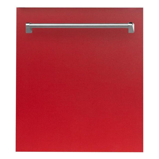 ZLINE 24 in. Top Control Dishwasher In Red Matte with Stainless Steel Tub DW-RM-24