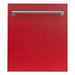 ZLINE 24 in. Top Control Dishwasher In Red Matte with Stainless Steel Tub DW-RM-24