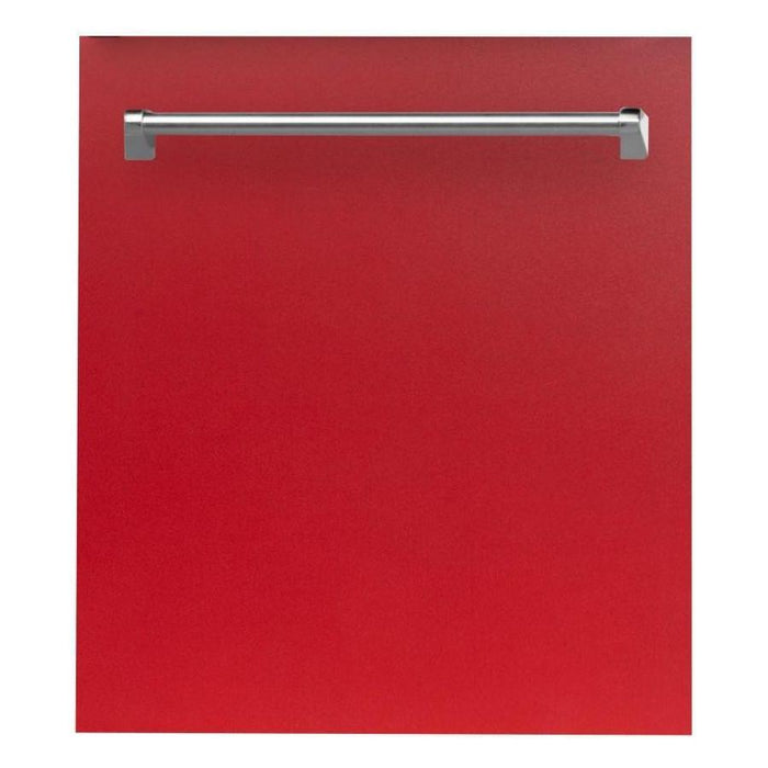 ZLINE Dishwashers ZLINE 24 in. Top Control Dishwasher In Red Matte with Stainless Steel Tub DW-RM-24