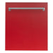 ZLINE Dishwashers ZLINE 24 in. Top Control Dishwasher In Red Matte with Stainless Steel Tub DW-RM-24