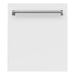 ZLINE 24 in. Top Control Dishwasher in White Matte with Stainless Steel Tub DW-WM-24