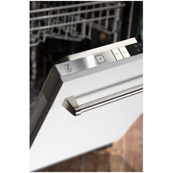 ZLINE Dishwashers ZLINE 24 in. Top Control Dishwasher in White Matte with Stainless Steel Tub DW-WM-24