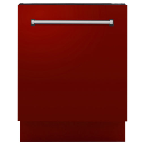 ZLINE Dishwashers ZLINE 24 in. Top Control Tall Dishwasher In Red Gloss with 3rd Rack DWV-RG-24