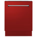 ZLINE Dishwashers ZLINE 24 in. Top Control Tall Dishwasher In Red Matte with 3rd Rack DWV-RM-24