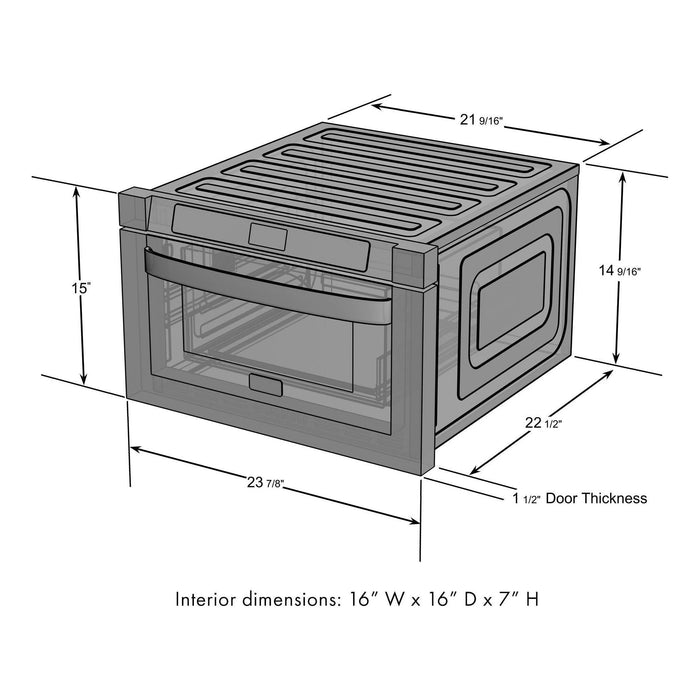 ZLINE 24 Inch 1.2 Cu. Ft. Microwave Drawer In Stainless Steel MWD-1