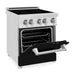 ZLINE Ranges ZLINE 24 Inch 2.8 cu. ft. Induction Range with a 3 Element Stove and Electric Oven In Black Matte RAIND-BLM-24