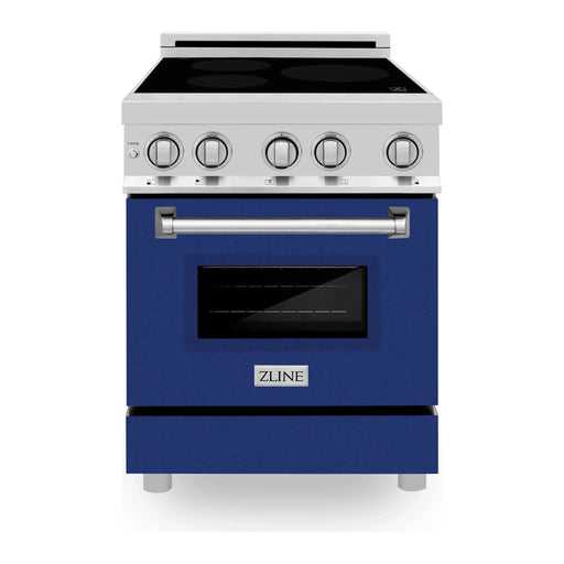 ZLINE Ranges ZLINE 24 Inch 2.8 cu. ft. Induction Range with a 3 Element Stove and Electric Oven in Blue Gloss, RAIND-BG-24