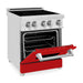 ZLINE Ranges ZLINE 24 Inch 2.8 cu. ft. Induction Range with a 3 Element Stove and Electric Oven in Red Matte, RAIND-RM-24