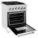 ZLINE 24 Inch 2.8 cu. ft. Range with Gas Stove and Gas Oven in DuraSnow® Stainless Steel and White Matte Door, RGS-WM-24