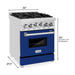 ZLINE 24 Inch 2.8 cu. ft. Range with Gas Stove and Gas Oven in Stainless Steel and Blue Gloss Door, RG-BG-24