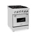 ZLINE Ranges ZLINE 24 Inch 2.8 cu. ft. Range with Gas Stove and Gas Oven in Stainless Steel with Brass Burners RG-BR-24