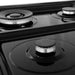 ZLINE 24 Inch Gas Range In DuraSnow Stainless Steel and Black Matte Door RGS-BLM-24