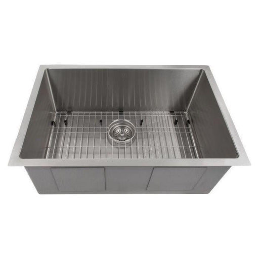 ZLINE 27 in. Meribel Undermount Single Bowl Stainless Steel Kitchen Sink with Bottom Grid, SRS-27