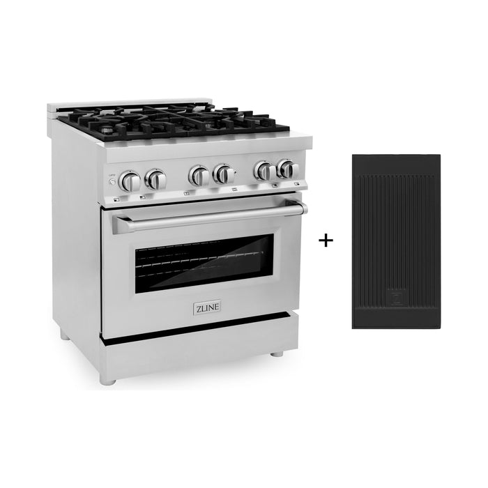 ZLINE Ranges ZLINE 30" 4.0 cu. ft. Gas Burner, Electric Oven with Griddle in Stainless Steel, RA-GR-30