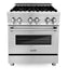 ZLINE Ranges ZLINE 30" 4.0 cu. ft. Gas Burner, Electric Oven with Griddle in Stainless Steel, RA-GR-30