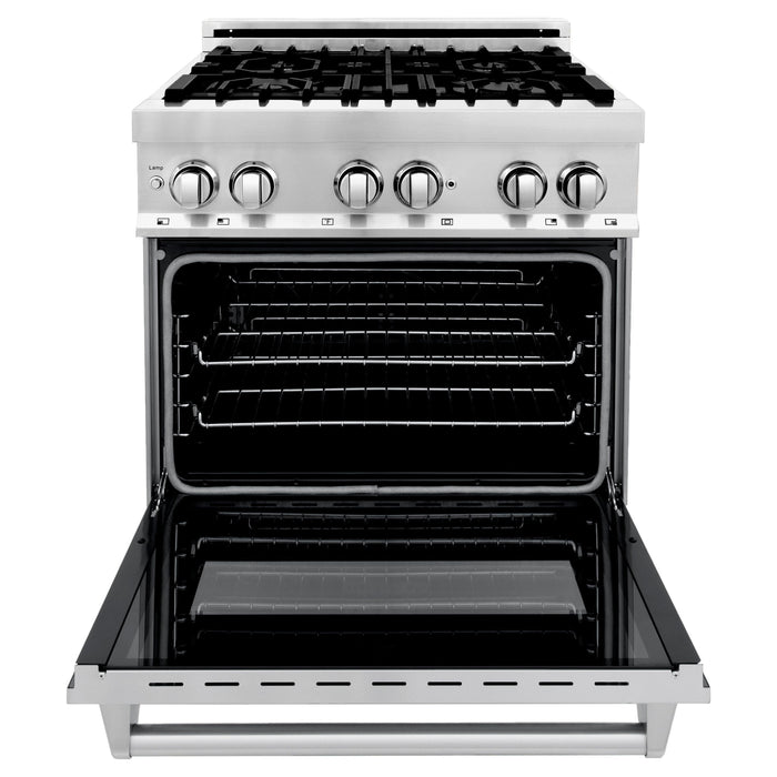 ZLINE Ranges ZLINE 30" 4.0 cu. ft. Gas Burner, Electric Oven with Griddle in Stainless Steel, RA-GR-30