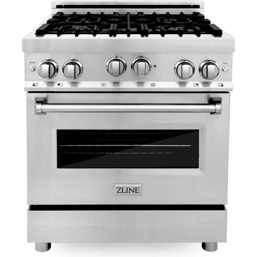 ZLINE Kitchen Appliance Packages ZLINE 30 Gas Range, 30 Range Hood, Microwave Drawer and 3 Rack Dishwasher Appliance Package