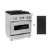 ZLINE 30 In. 4.0 cu. ft. Gas Burner, Electric Oven with Griddle in DuraSnow Stainless Steel, RAS-SN-GR-30