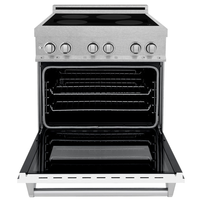 ZLINE 30 In. 4.0 cu. ft. Induction Range with 4 Element Stove and Electric Oven in White Matte, RAINDS-WM-30