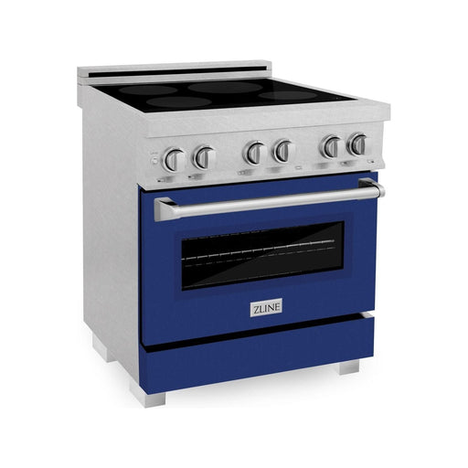 ZLINE 30 In. 4.0 cu. ft. Induction Range with a 4 Element Stove and Electric Oven in Blue Gloss, RAINDS-BG-30