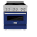 ZLINE Ranges ZLINE 30 In. 4.0 cu. ft. Induction Range with a 4 Element Stove and Electric Oven in Blue Gloss, RAINDS-BG-30