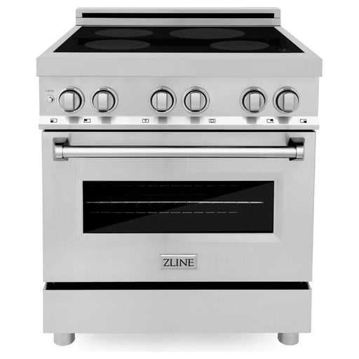 ZLINE 30 In. 4.0 cu. ft. Induction Range with a 4 Element Stove and Electric Oven in Stainless Steel, RAIND-30