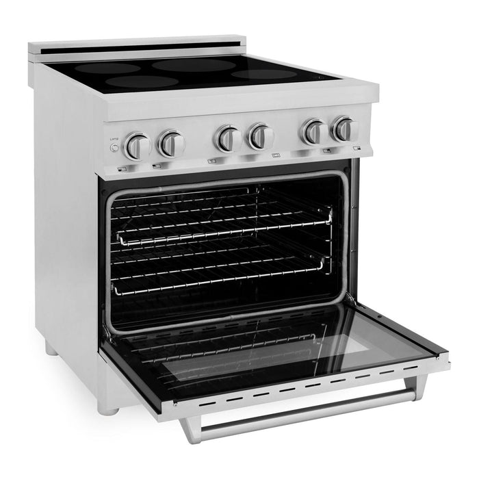 ZLINE Ranges ZLINE 30 In. 4.0 cu. ft. Induction Range with a 4 Element Stove and Electric Oven in Stainless Steel, RAIND-30