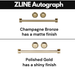 ZLINE 30 In. Autograph Edition Double Wall Oven with Self Clean and True Convection in DuraSnow® Stainless Steel and Gold, AWDSZ-30-G