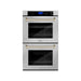 ZLINE Wall Ovens ZLINE 30 In. Autograph Edition Double Wall Oven with Self Clean and True Convection in DuraSnow® Stainless Steel and Gold, AWDSZ-30-G