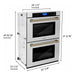 ZLINE Wall Ovens ZLINE 30 In. Autograph Edition Double Wall Oven with Self Clean and True Convection in Stainless Steel and Champagne Bronze, AWDZ-30-CB