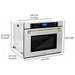 ZLINE 30 In. Autograph Edition Single Wall Oven with Self Clean and True Convection in Stainless Steel and Gold, AWSZ-30-G