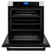 ZLINE Wall Ovens ZLINE 30 In. Autograph Edition Single Wall Oven with Self Clean and True Convection in Stainless Steel and Matte Black, AWSZ-30-MB