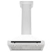 ZLINE 30 In Autograph Edition Stainless Steel Range Hood with White Matte Shell and Matte Black Accents, KB4STZ-WM30-MB