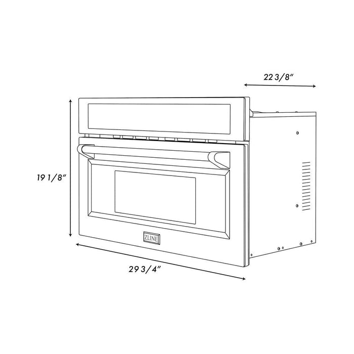 ZLINE 30 in. Built-in Convection Microwave Oven with Speed and Sensor Cooking