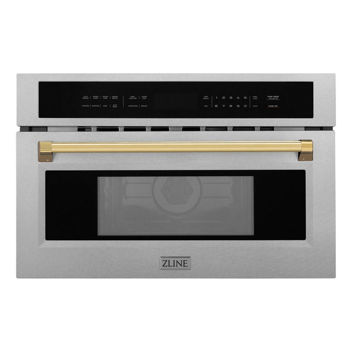 ZLINE Microwaves DuraSnow / Gold ZLINE 30 in. Built-in Convection Microwave Oven with Speed and Sensor Cooking