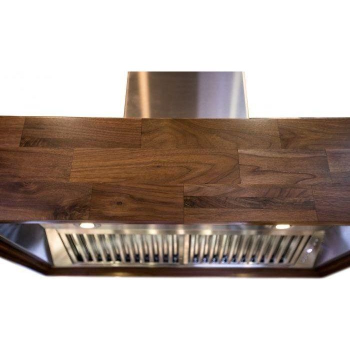 ZLINE 30 In. Convertible Designer Series Wooden Wall Mount Range Hood In Butcher Block 681W-30