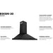 ZLINE 30 in. Convertible Vent Wall Mount Range Hood in Black Stainless Steel, BSKBN-30