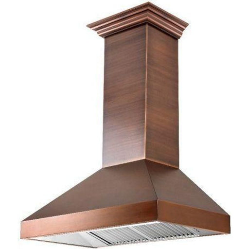 ZLINE 30 in. Copper Wall Range Hood with Crown Molding 8667C-30