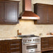 ZLINE 30 in. Copper Wall Range Hood with Crown Molding 8667C-30