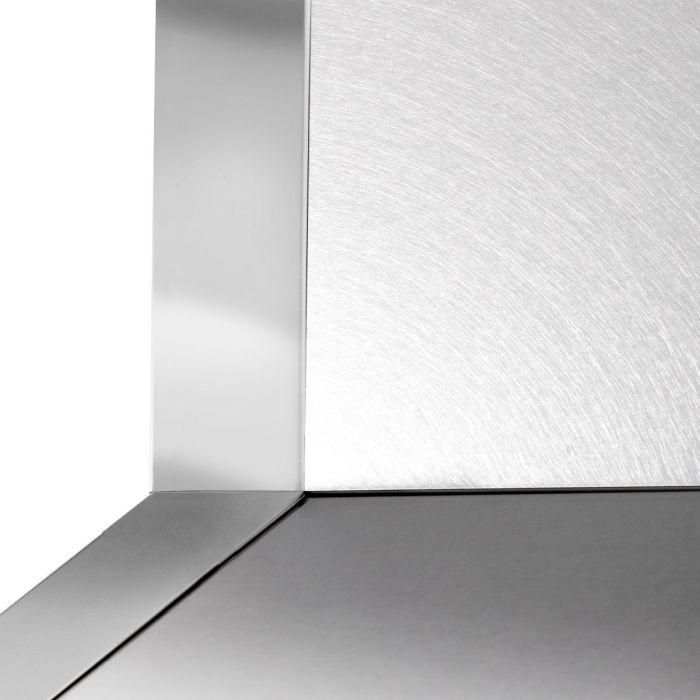 ZLINE 30 in. Designer Series Ducted Wall Mount Range Hood In DuraSnow Stainless Steel with Mirror Accents 655MR-30