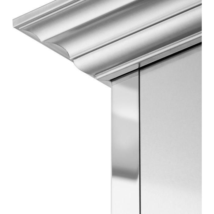 ZLINE 30 in. Designer Series Ducted Wall Mount Range Hood In DuraSnow Stainless Steel with Mirror Accents 655MR-30