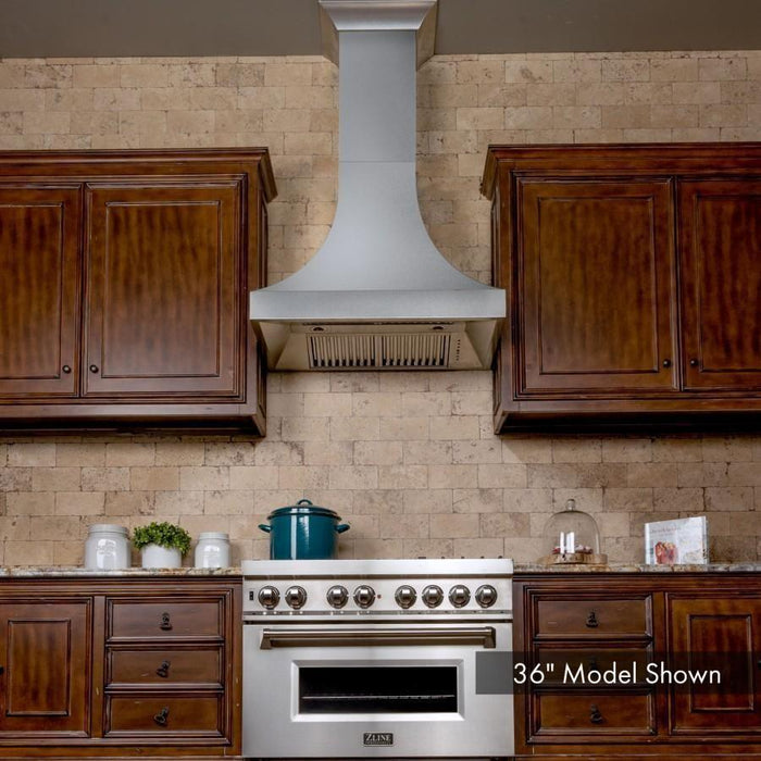 ZLINE 30 in. Designer Series DuraSnow Stainless Finish Indoor Wall Range Hood 8632S-30