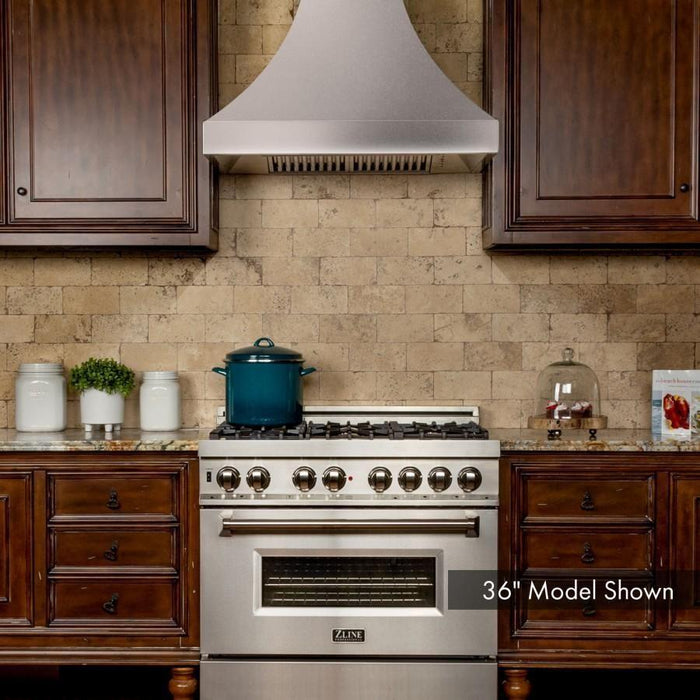 ZLINE 30 in. Designer Series DuraSnow Stainless Finish Indoor Wall Range Hood 8632S-30